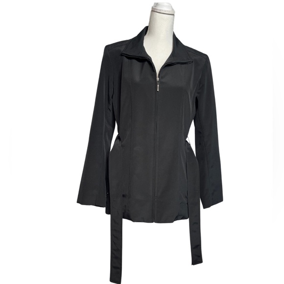 Marc New York Black Trench Coat with Belt - Picture 3 of 10